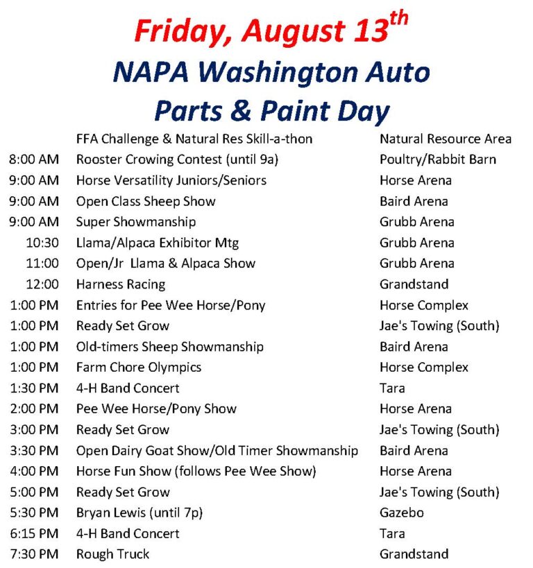 DAILY EVENTS FRIDAY | Event Schedule | The Hartford Fair