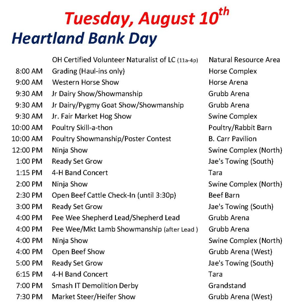 DAILY EVENTS TUESDAY Event Schedule The Hartford Fair